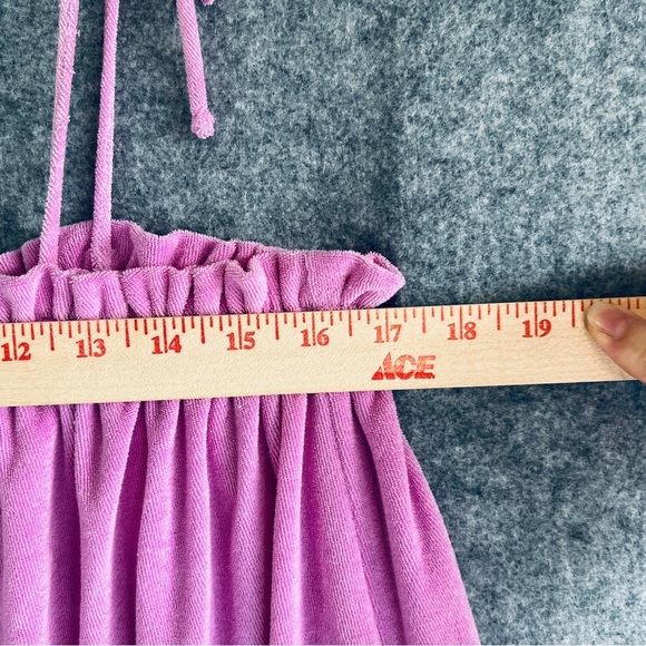 SHOW ME YOUR MUMU Angel Terry Cloth Mini Dress Purple Beach Babe Size Large - Picture 5 of 10